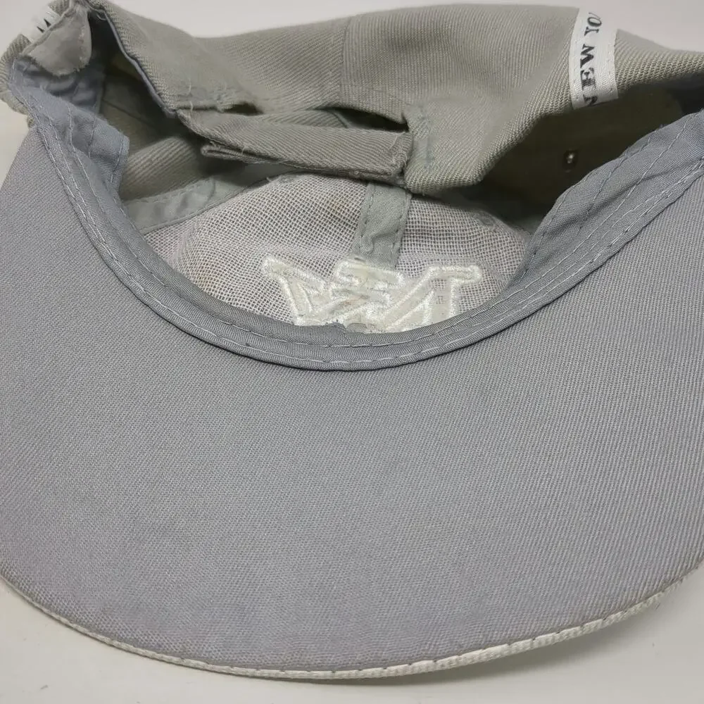 Gray Baseball Cap One Size NY New York Logo Taping Strapback Hat Embroidered